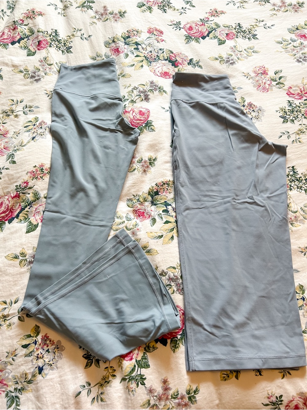 2 for 1 lululemon Chambray Align Wide Leg Crop + High Rise Mini Flare Pant sz 10
